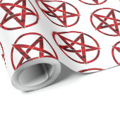 Red Devil Pentagram Geschenkpapier (Rolleneckpunkt)