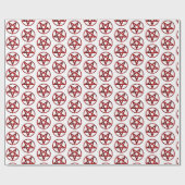 Red Devil Pentagram Geschenkpapier (Flach)