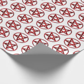 Red Devil Pentagram Geschenkpapier (Ecke)