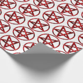Red Devil Pentagram Geschenkpapier (Ecke)
