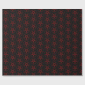 Red Devil Pentagram Geschenkpapier (Flach)