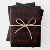 Red Devil Pentagram Geschenkpapier Set (Beispiel)