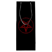 Red Devil Pentagram Geschenktüte Für Weinflaschen (Rückseite)