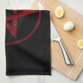 Red Devil Pentagram Geschirrtuch (Viertel Falte)