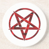 Red Devil Pentagram Getränkeuntersetzer (Vorne)