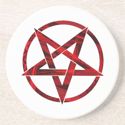 Red Devil Pentagram Getränkeuntersetzer (Vorne)