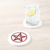Red Devil Pentagram Getränkeuntersetzer (Seite)