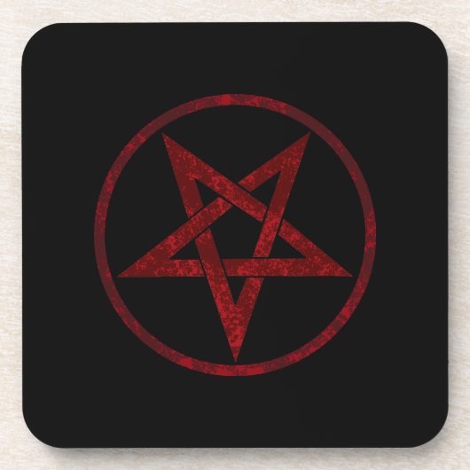Red Devil Pentagram Getränkeuntersetzer (Vorderseite)