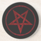 Red Devil Pentagram Getränkeuntersetzer (Vorne)