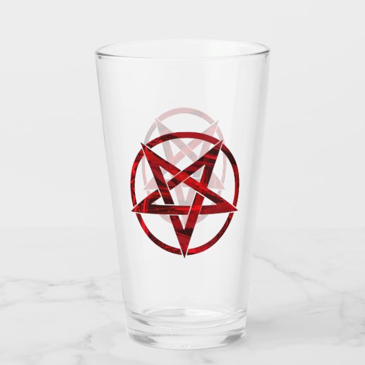 Red Devil Pentagram Glas (Rückseite)