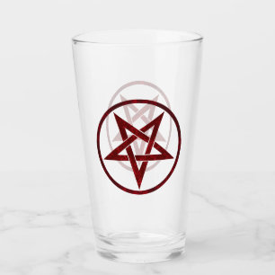 Red Devil Pentagram Glas