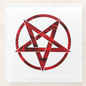 Red Devil Pentagram Glasuntersetzer (Vorderseite)