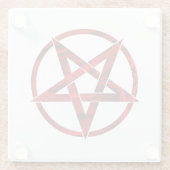 Red Devil Pentagram Glasuntersetzer (Rückseite)