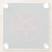 Red Devil Pentagram Glasuntersetzer (Rückseite)