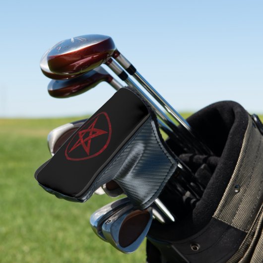 Red Devil Pentagram Golf Headcover (In Situ)