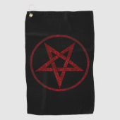 Red Devil Pentagram Golfhandtuch (Vorderseite)