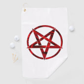 Red Devil Pentagram Golfhandtuch (Insitu)