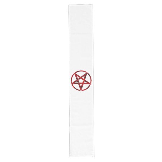 Red Devil Pentagram Großer Tischläufer (Vorderseite)