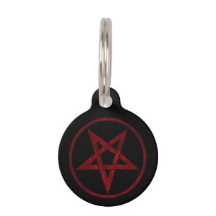 Red Devil Pentagram Haustiermarke