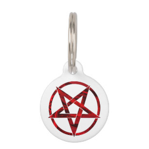 Red Devil Pentagram Haustiermarke