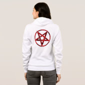 Red Devil Pentagram Hoodie (Schwarz voll)