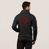 Red Devil Pentagram Hoodie (Schwarz voll)