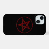 Red Devil Pentagram iPhone 15 Hülle (Rückseite (Horizontal))