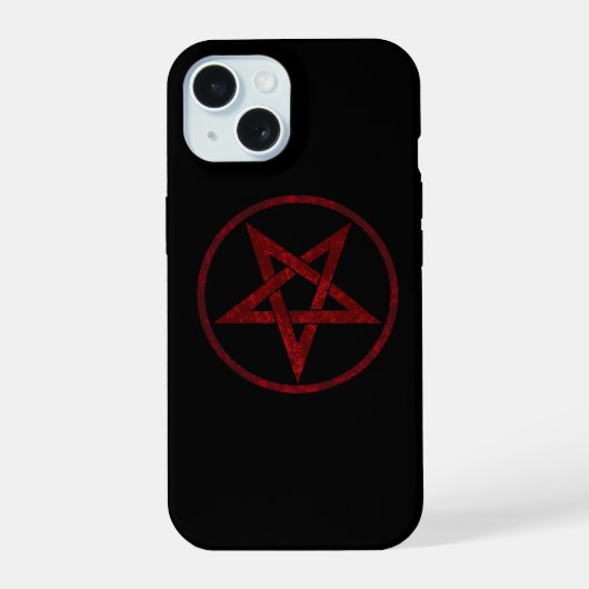 Red Devil Pentagram iPhone 15 Hülle (Rückseite)