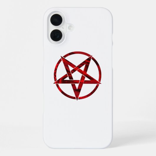 Red Devil Pentagram iPhone Hülle (Rückseite)