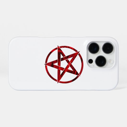 Red Devil Pentagram iPhone Hülle (Rückseite (Horizontal))