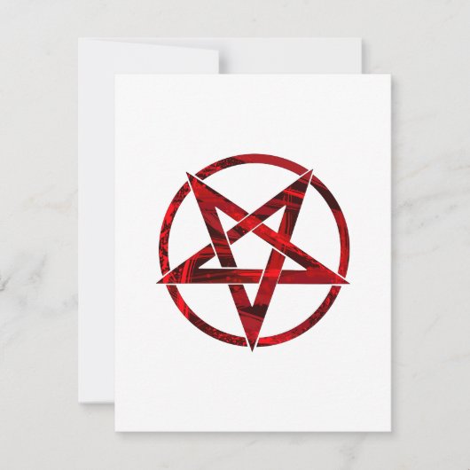 Red Devil Pentagram Karte (Vorderseite)