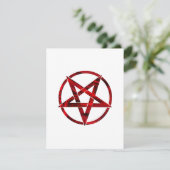 Red Devil Pentagram Karte (Stehend Vorderseite)