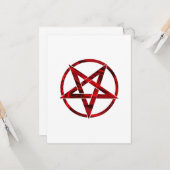 Red Devil Pentagram Karte (Vorderseite/Rückseite Beispiel)