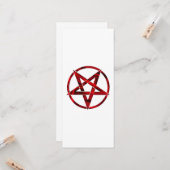 Red Devil Pentagram Karte (Vorderseite/Rückseite Beispiel)