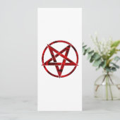 Red Devil Pentagram Karte (Stehend Vorderseite)