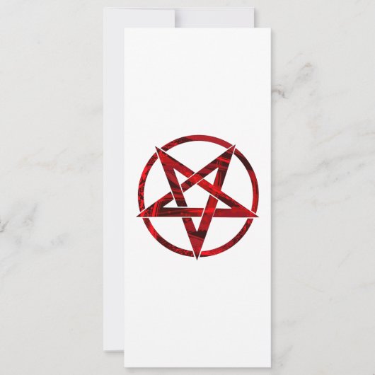 Red Devil Pentagram Karte (Vorderseite)