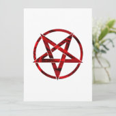 Red Devil Pentagram Karte (Stehend Vorderseite)
