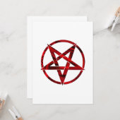 Red Devil Pentagram Karte (Vorderseite/Rückseite Beispiel)