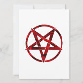 Red Devil Pentagram Karte (Vorderseite)