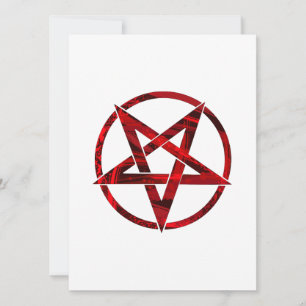 Red Devil Pentagram Karte