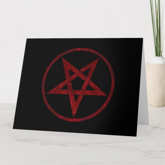 Red Devil Pentagram Karte (Vorderseite)