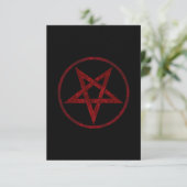 Red Devil Pentagram Karte (Stehend Vorderseite)