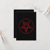 Red Devil Pentagram Karte (Vorderseite/Rückseite Beispiel)