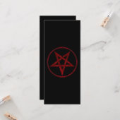 Red Devil Pentagram Karte (Vorderseite/Rückseite Beispiel)