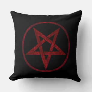 Red Devil Pentagram Kissen