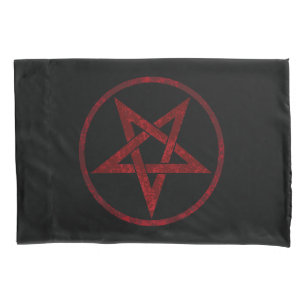 Red Devil Pentagram Kissenbezug