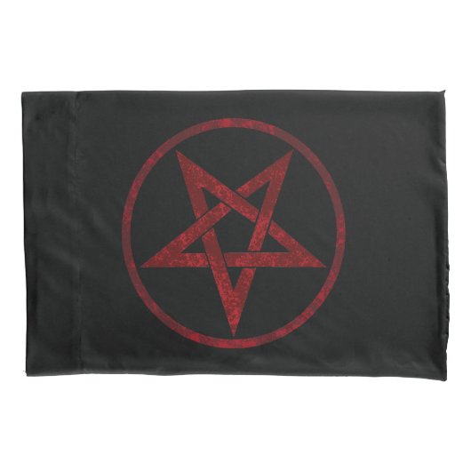 Red Devil Pentagram Kissenbezug (Vorderseite)