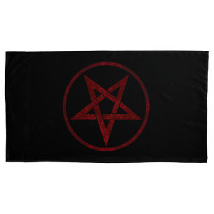 Red Devil Pentagram Kissenbezug