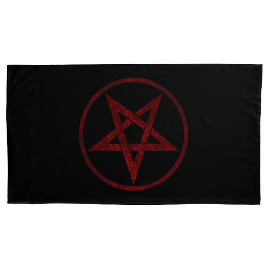 Red Devil Pentagram Kissenbezug (Vorderseite)