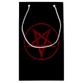 Red Devil Pentagram Kleine Geschenktüte (Rückseite)